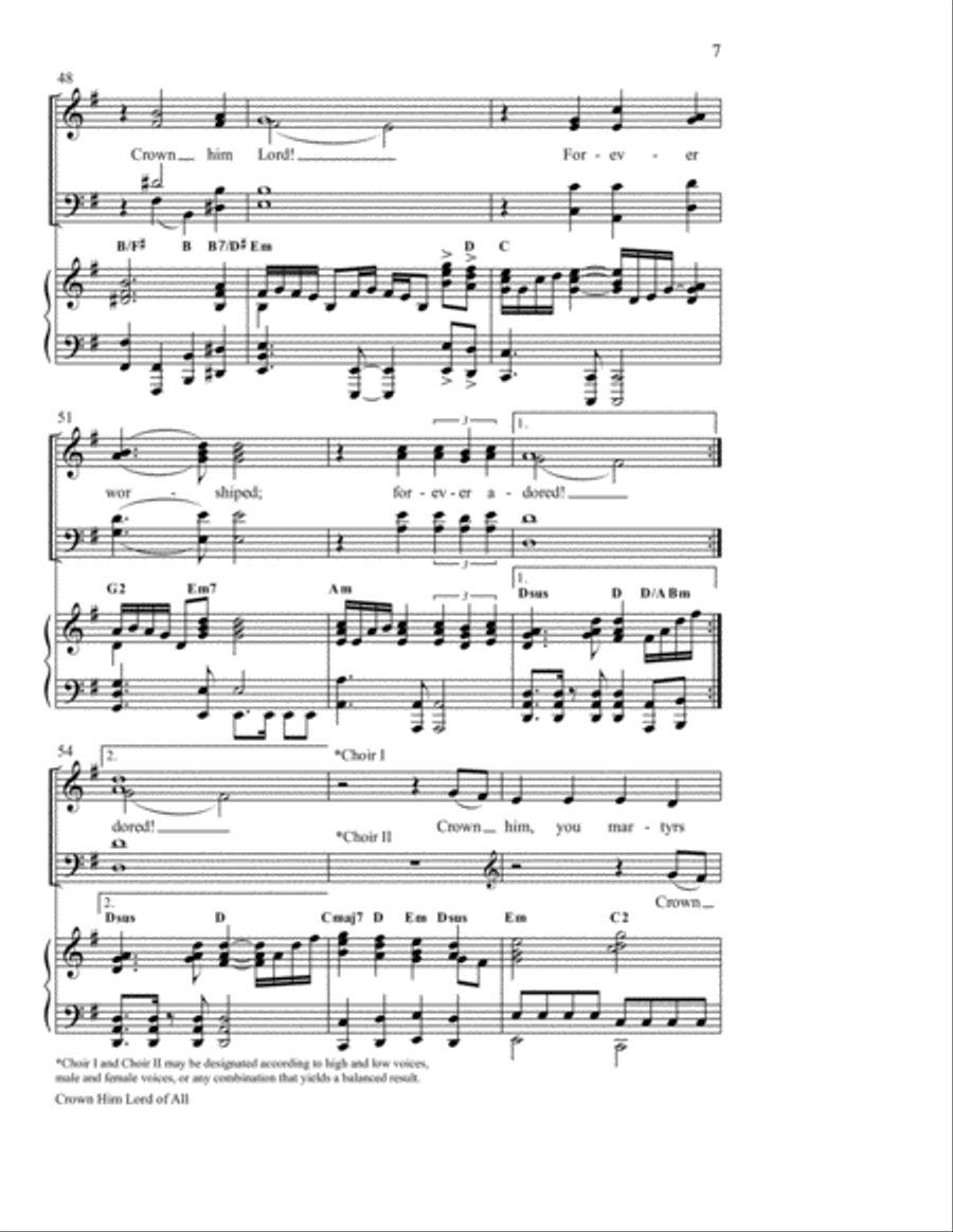 Crown Him Lord of All! 4-Part scores gallery preview page 7