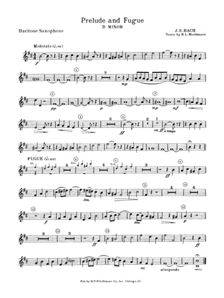 Prelude and Fugue in D minor: E-flat Baritone Saxophone