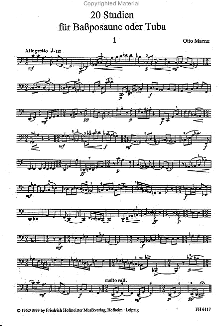 20 Studien für Bassposaune Trombone scores gallery preview page 3