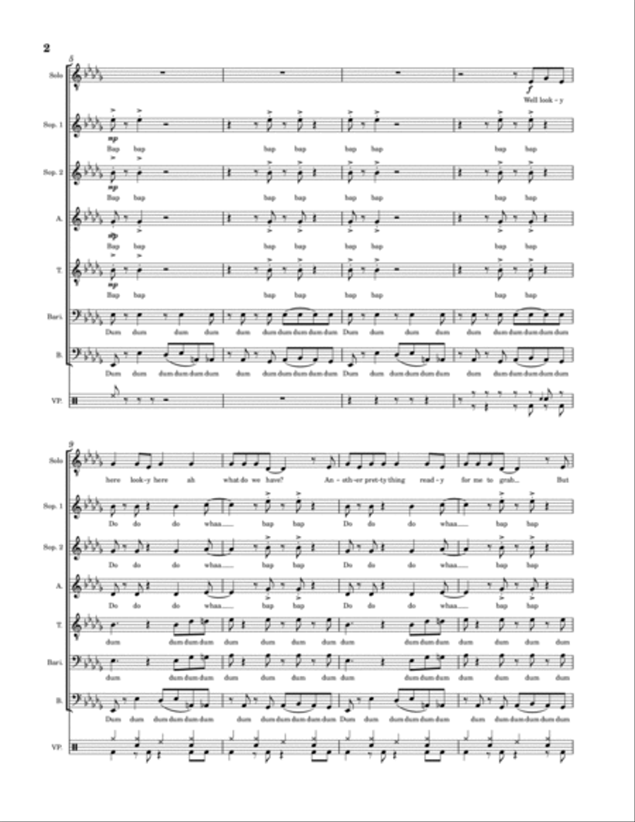 Runaway Baby A Cappella scores gallery preview page 2
