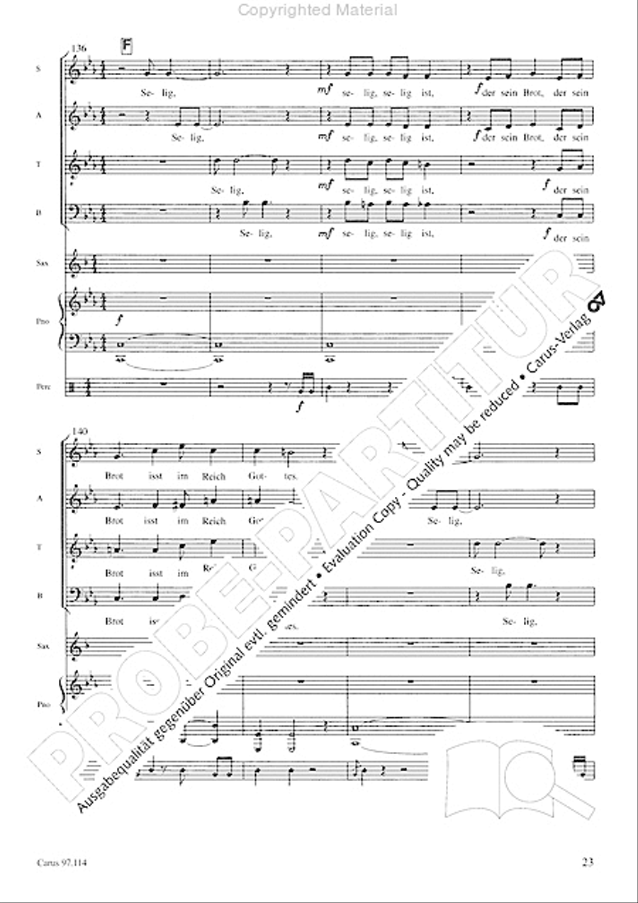 Kommt, es ist alles bereit 4-Part scores gallery preview page 24