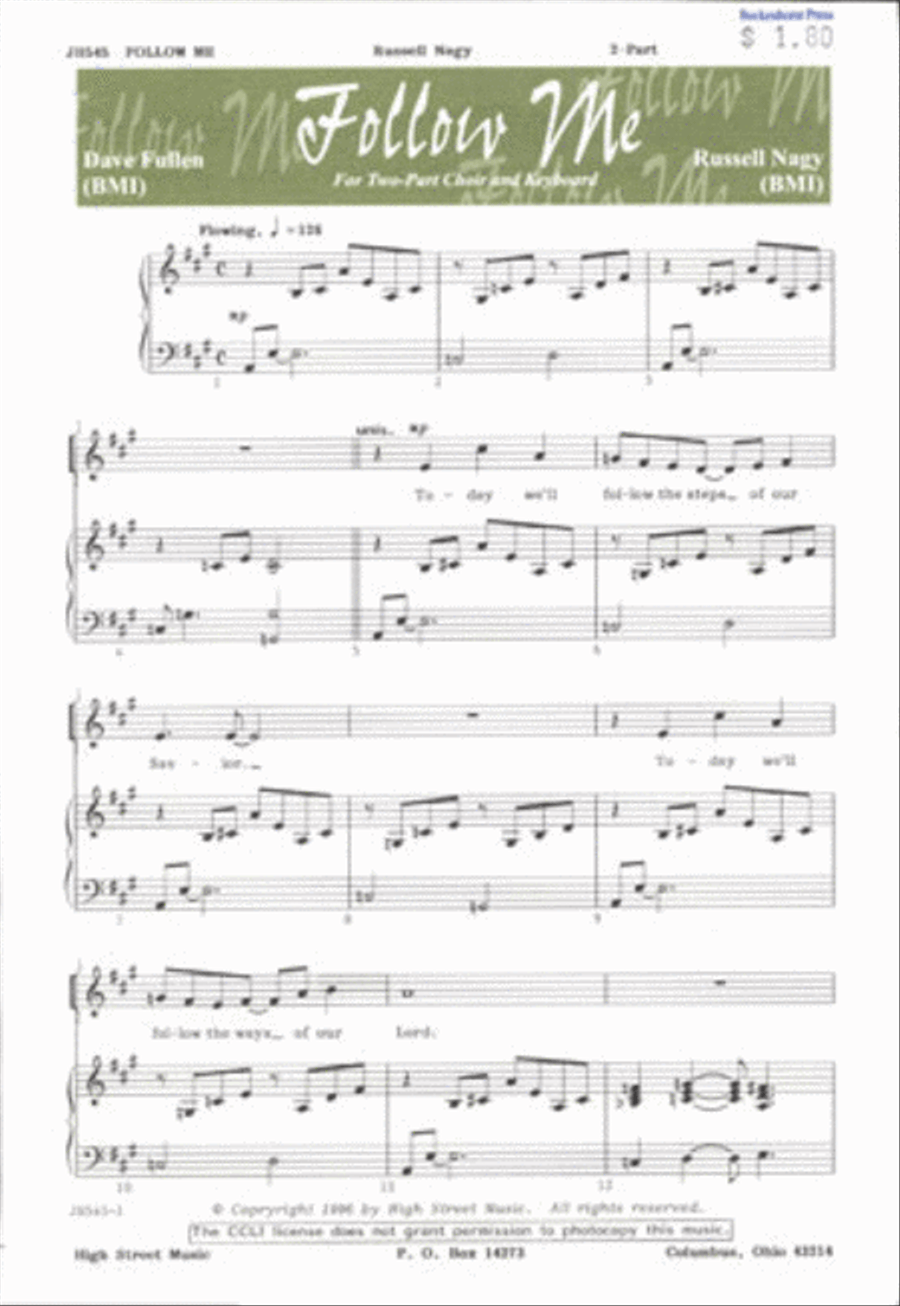 Follow Me Follow Me 2-Part scores gallery preview page 1