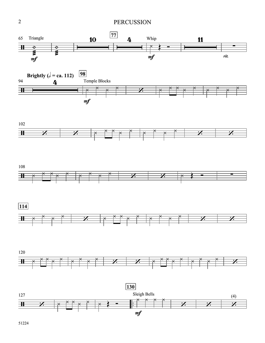 A Festive Christmas Trilogy: 1st Percussion Part scores gallery preview page 2
