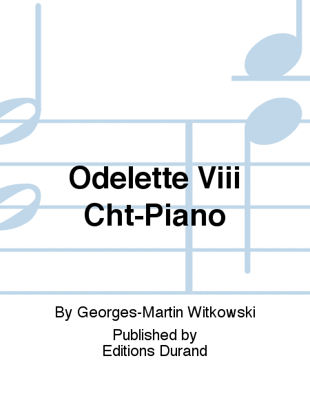 Odelette Viii Cht-Piano