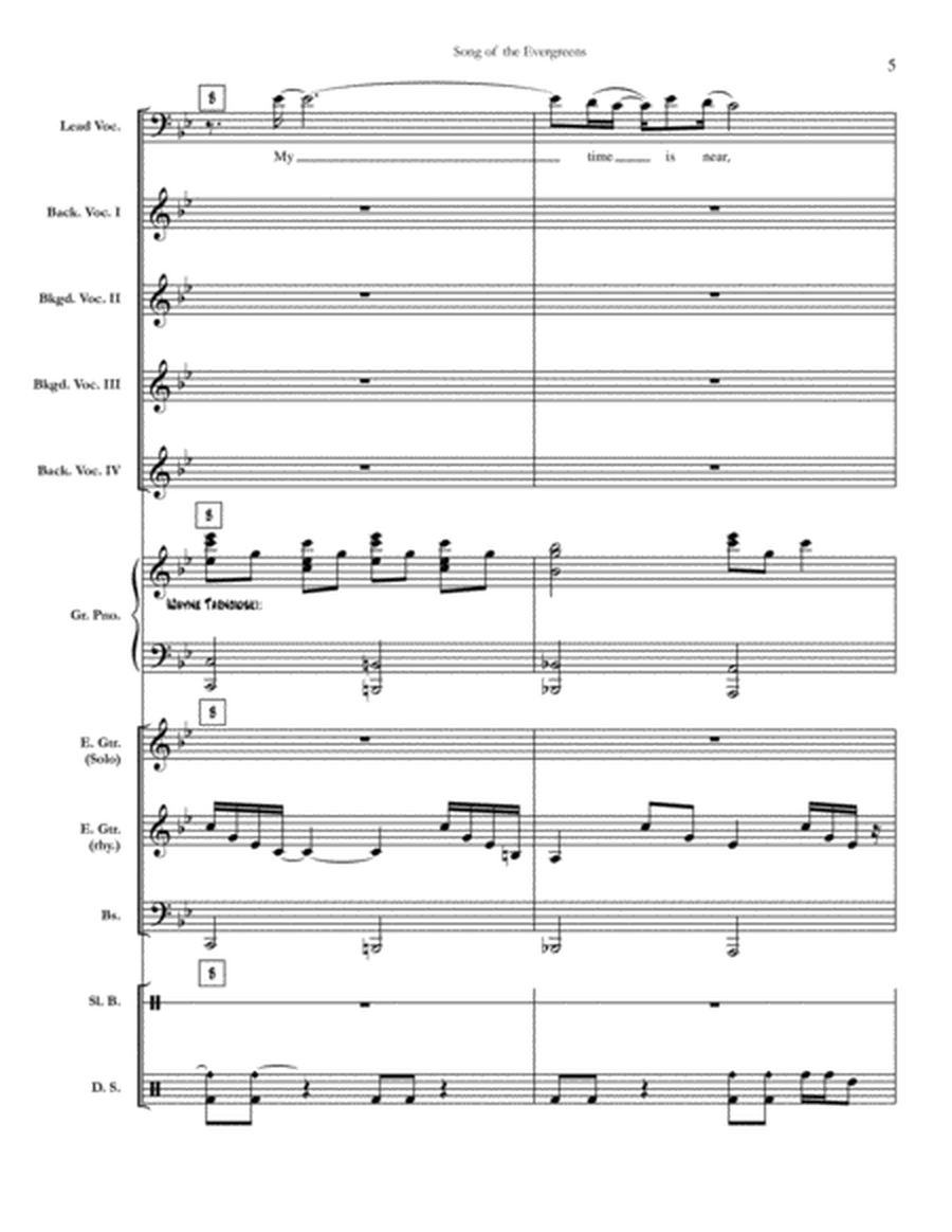 Song of the Evergreens [Chicago] (full score & set of parts) image number null