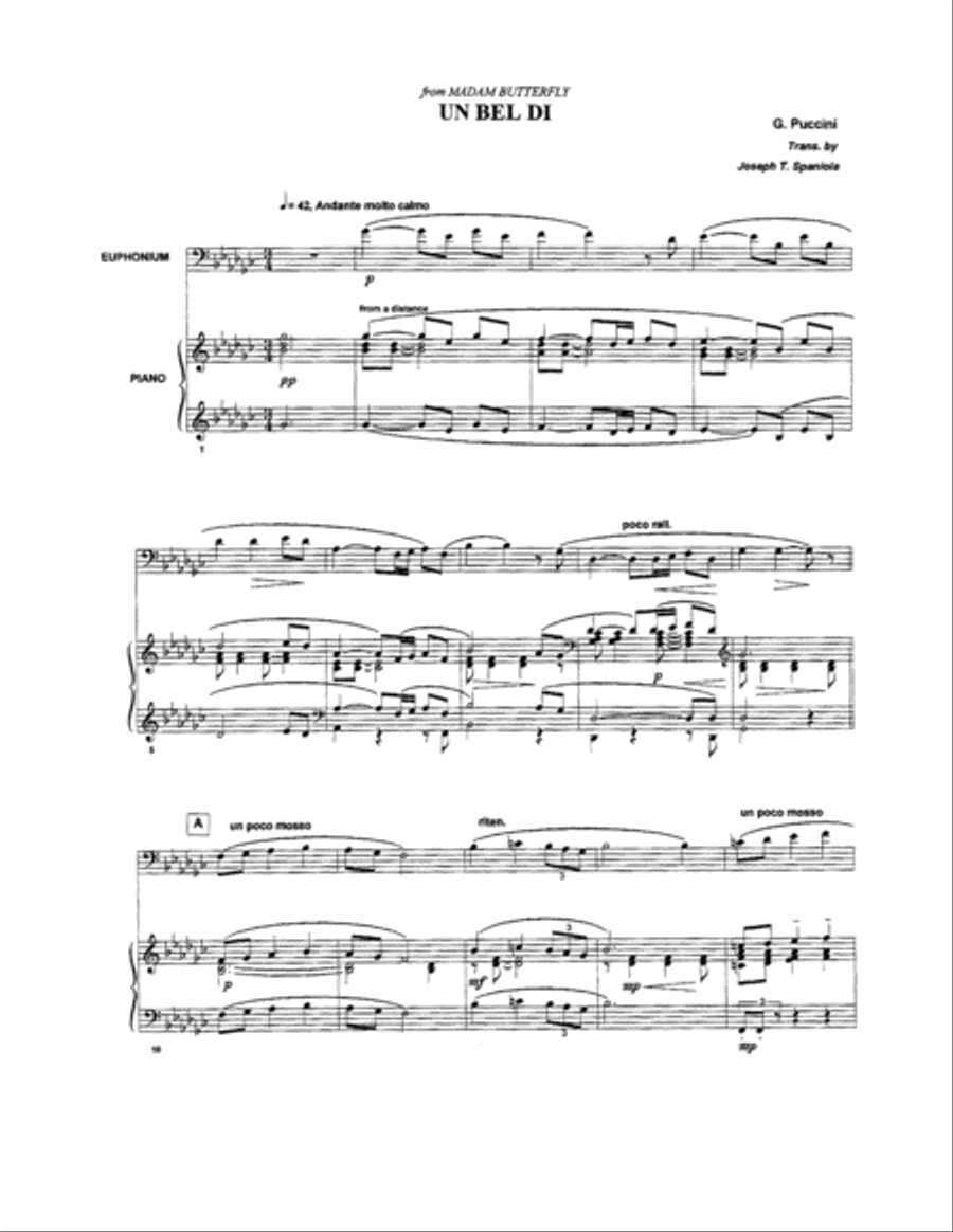 Un Bel Di Un Bel Di Euphonium scores gallery preview page 2