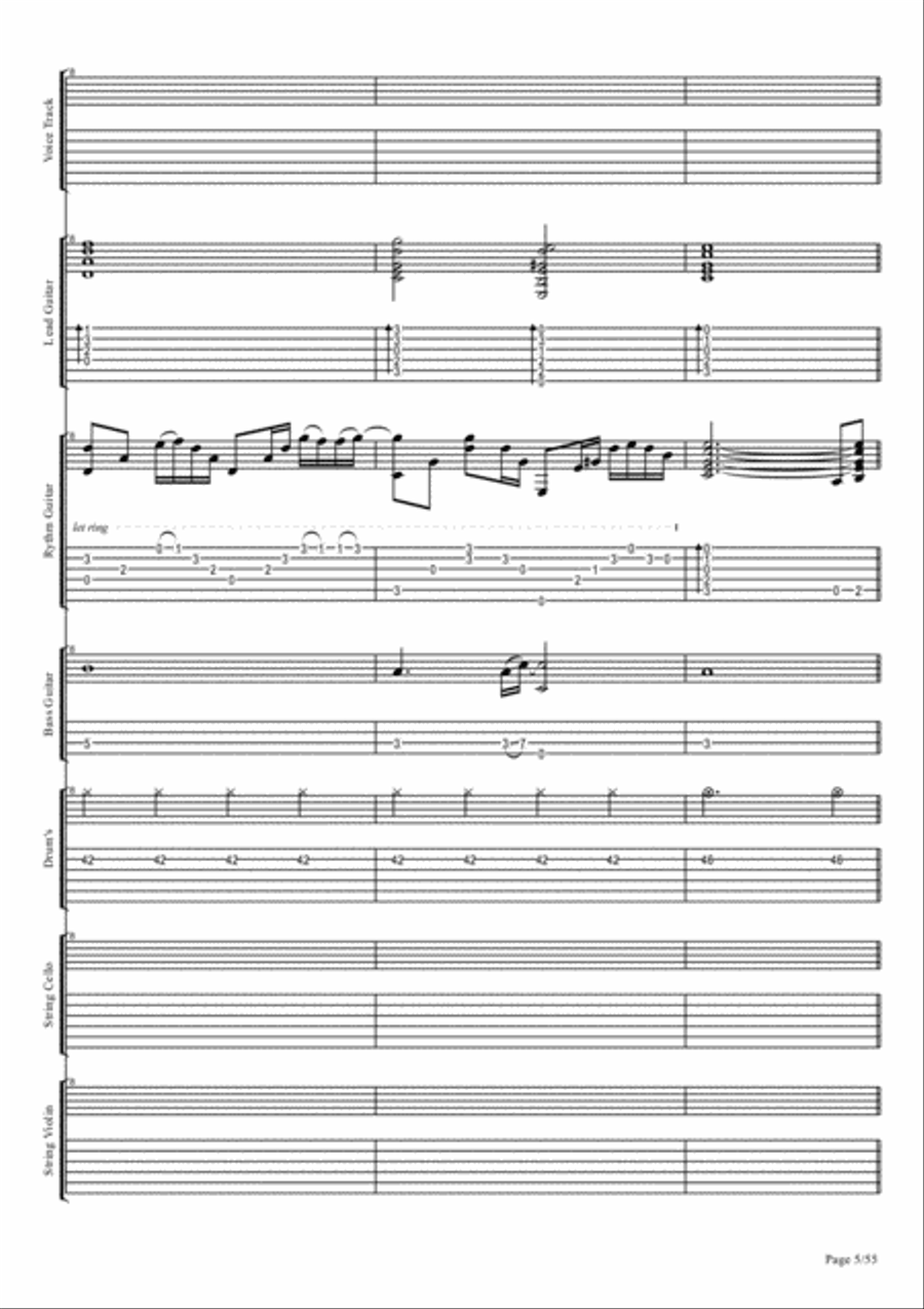 Come And Stay Electric Guitar scores gallery preview page 5