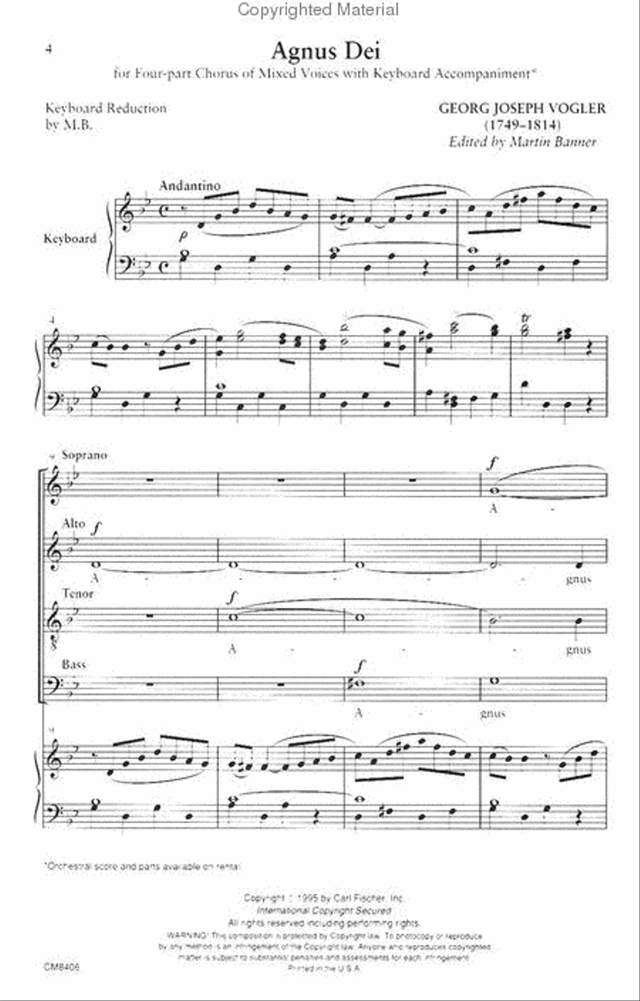 Agnus Dei 4-Part scores gallery preview page 2