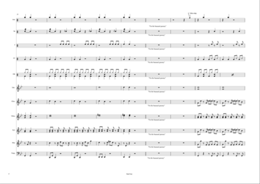 Bad Guy Percussion Ensemble scores gallery preview page 4