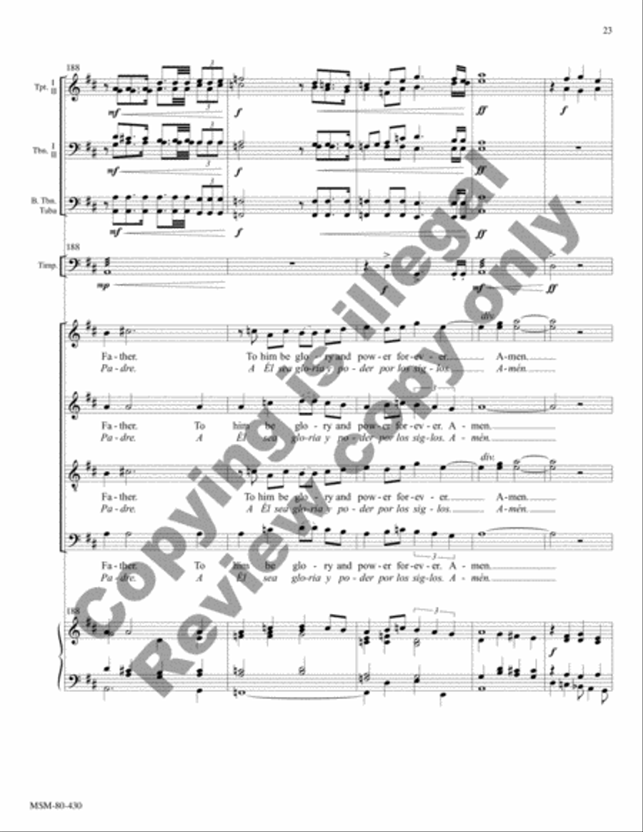 Canticle of Jesus Christ, Our Redeemer (Full Score) Choir scores gallery preview page 31