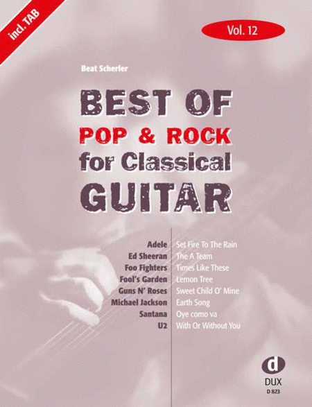 Best of Pop and Rock for Classical Guitar Band 12