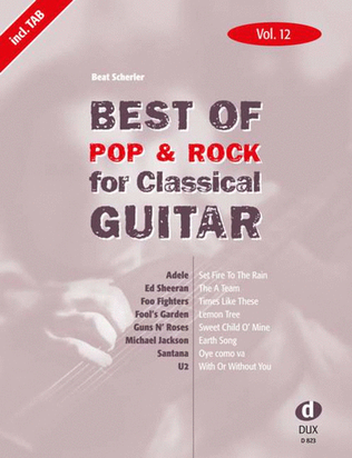 Best of Pop and Rock for Classical Guitar Vol. 12