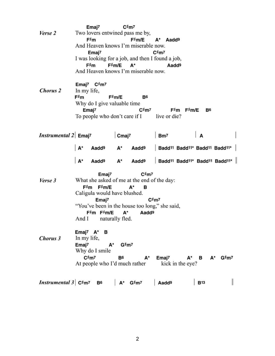 Heaven Knows I'm Miserable Now Easy Guitar scores gallery preview page 2