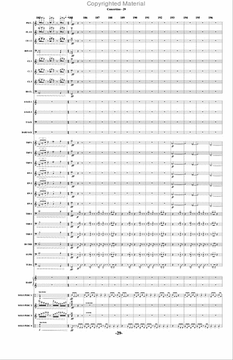 Concertino for 4 Percussion Concertino for 4 Percussion Concert Band scores gallery preview page 30