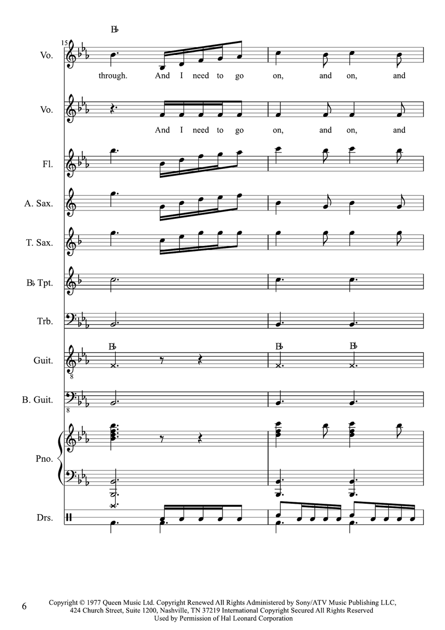 We Are The Champions Large Ensemble scores gallery preview page 6