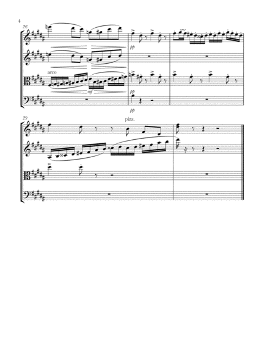 Tuileries from Pictures at an Exhibition - String Quartet String Quartet scores gallery preview page 4