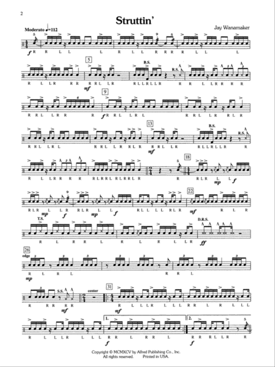Alfred's Rudimental Contest Solos Percussion scores gallery preview page 3
