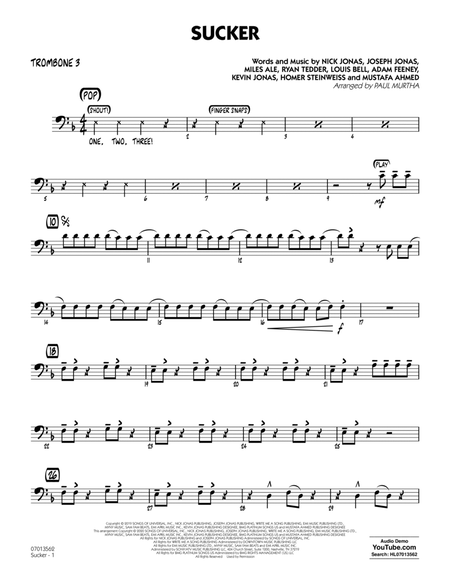 Sucker (arr. Paul Murtha) - Trombone 3
