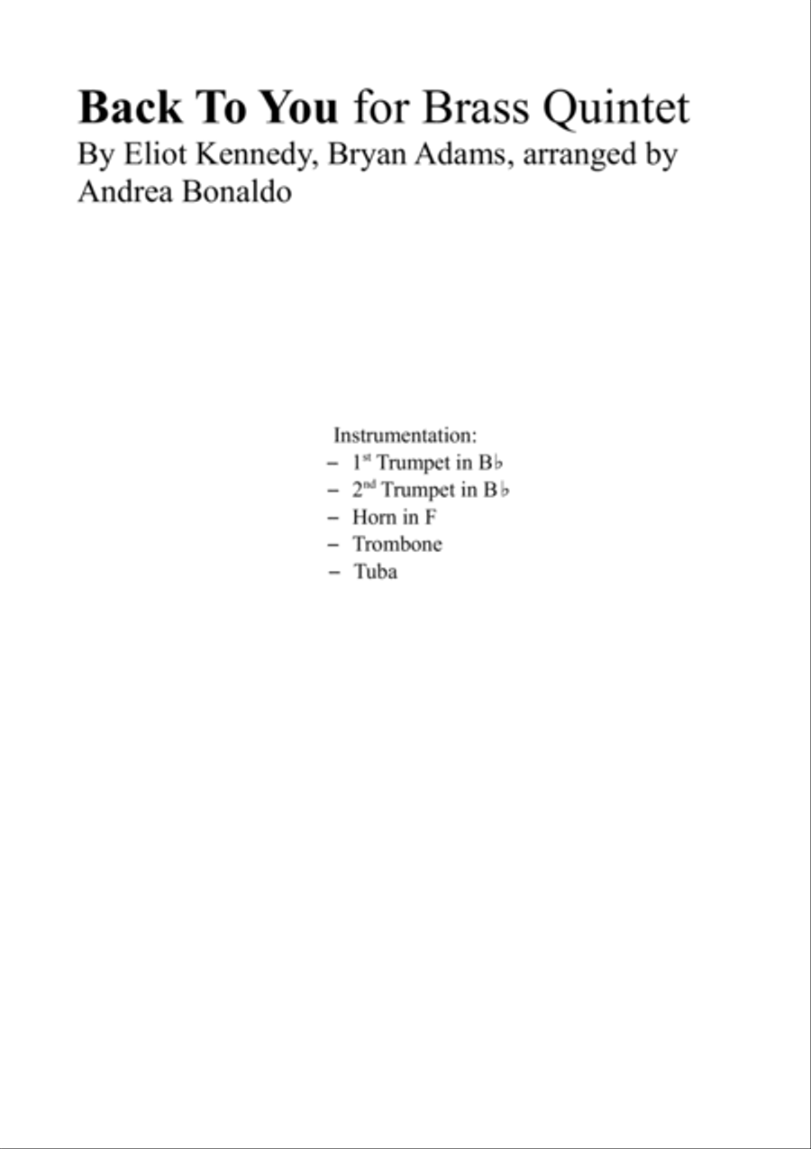 Back To You Brass Ensemble scores gallery preview page 2