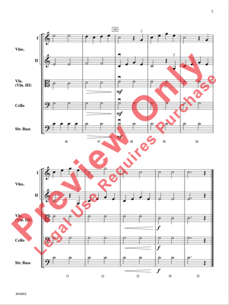 Country Dance in C String Orchestra scores gallery preview page 8