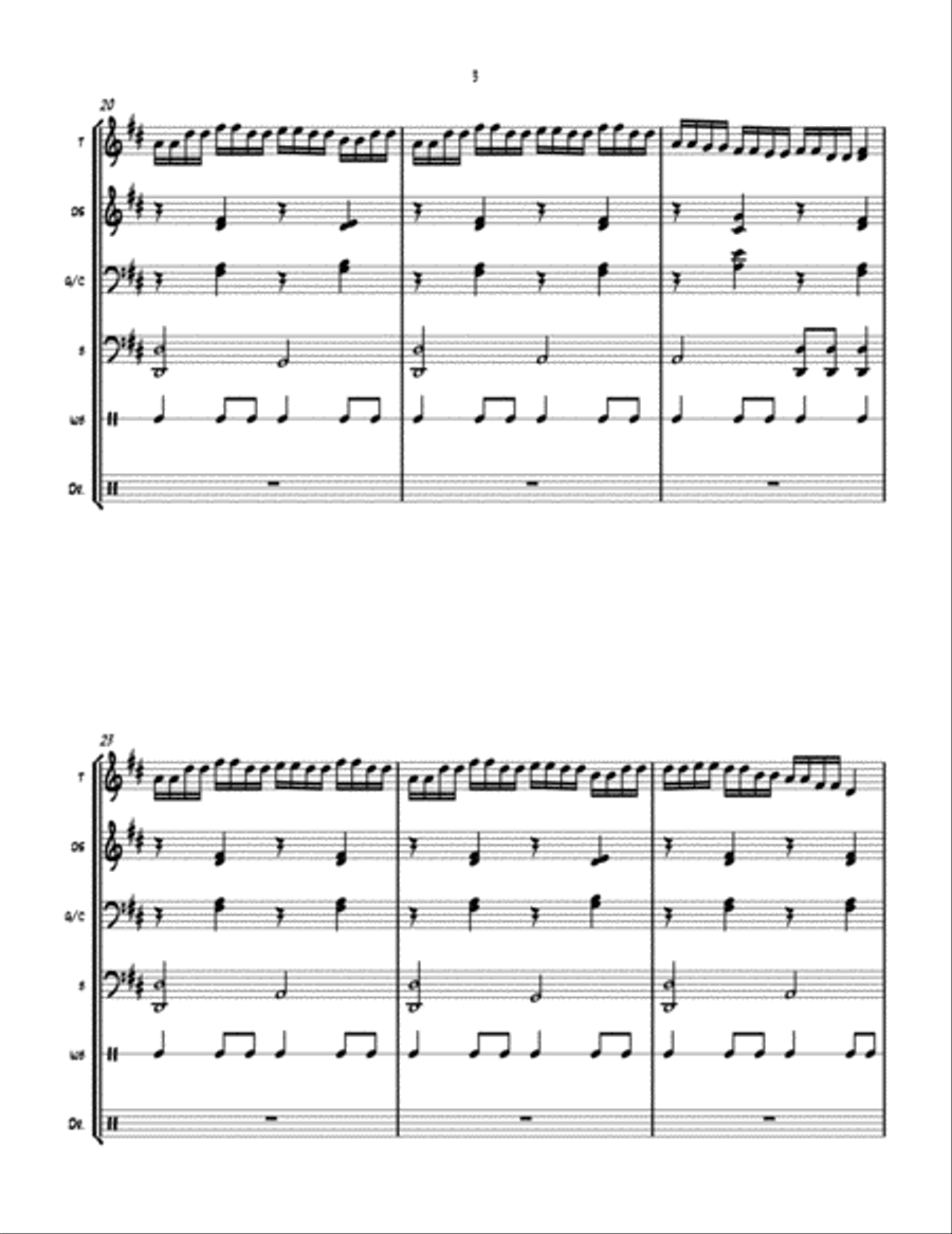 Leather Britches an Appalachian Fiddle tune for Steel Band Steel Drum Band scores gallery preview page 3
