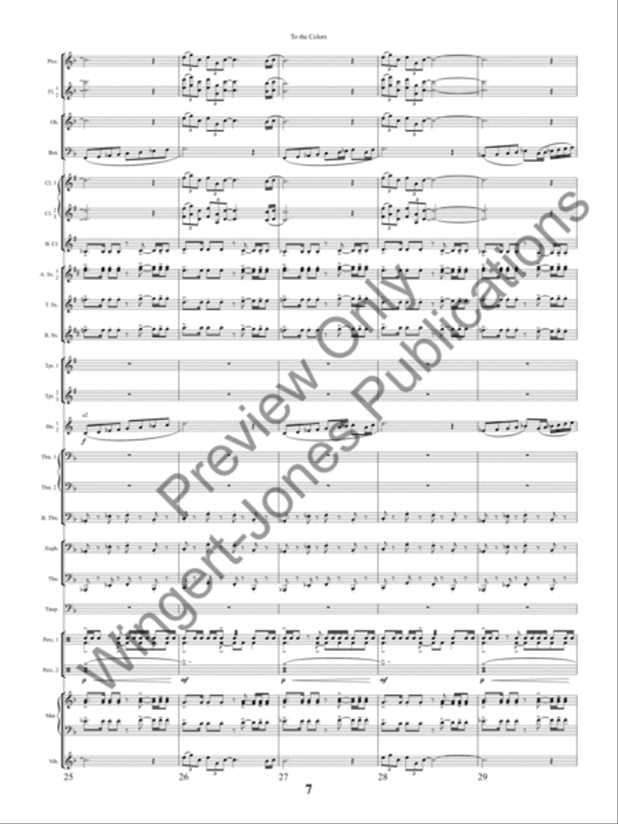 To The Colors Concert Band scores gallery preview page 10