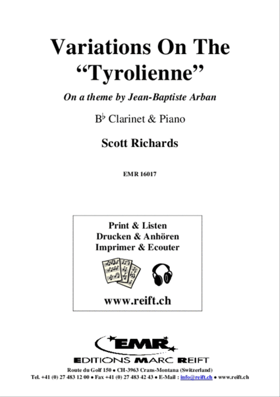 Variations On The Tyrolienne Clarinet Solo scores gallery preview page 2