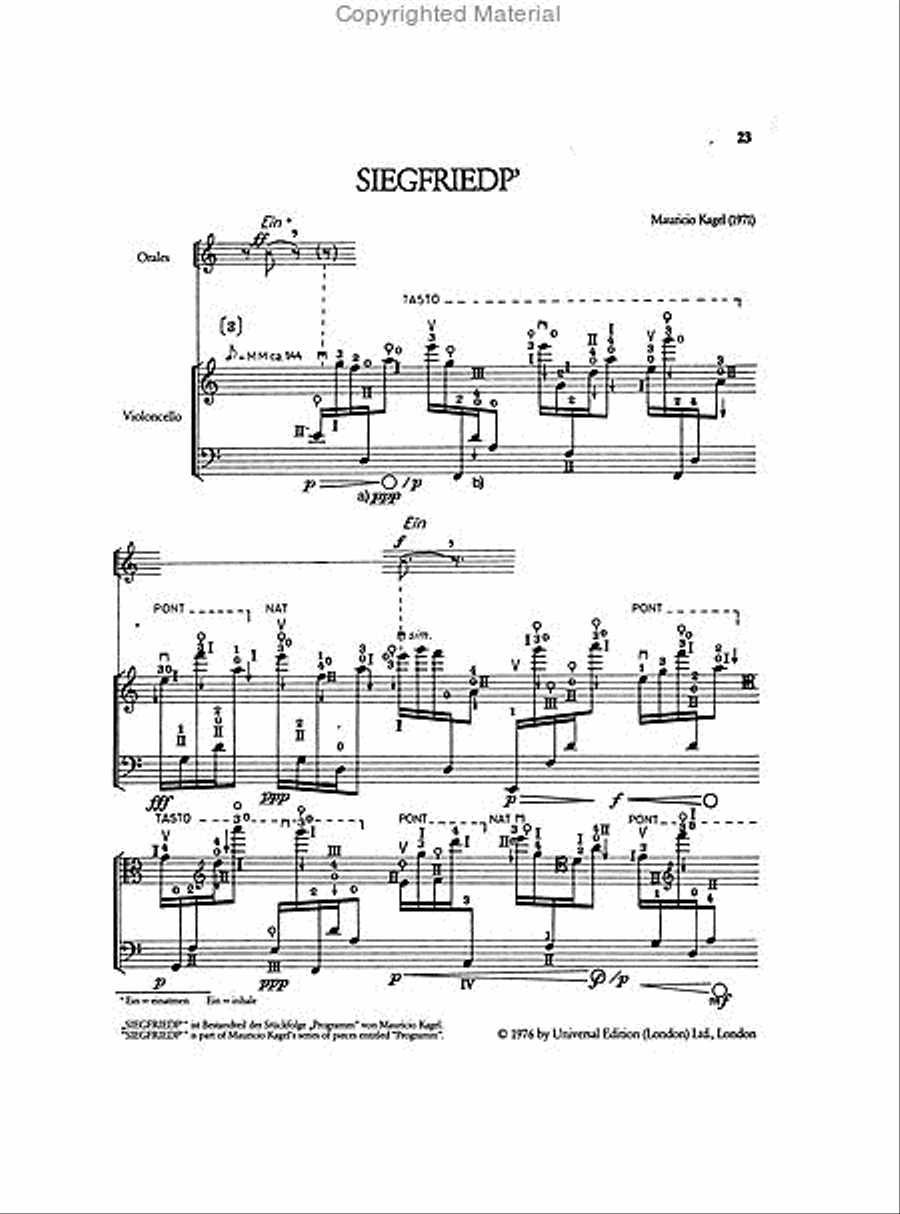 Studies for Playing Contemporary Music Cello Solo scores gallery preview page 4