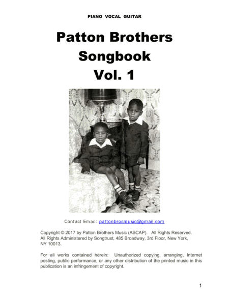 Patton Brothers Songbook - Vol. 1
