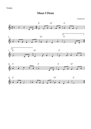 Violin- Muss I Denn (Easy)
