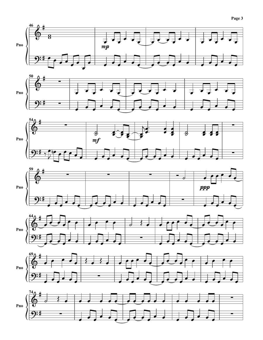 Blister In The Sun Piano Solo scores gallery preview page 3