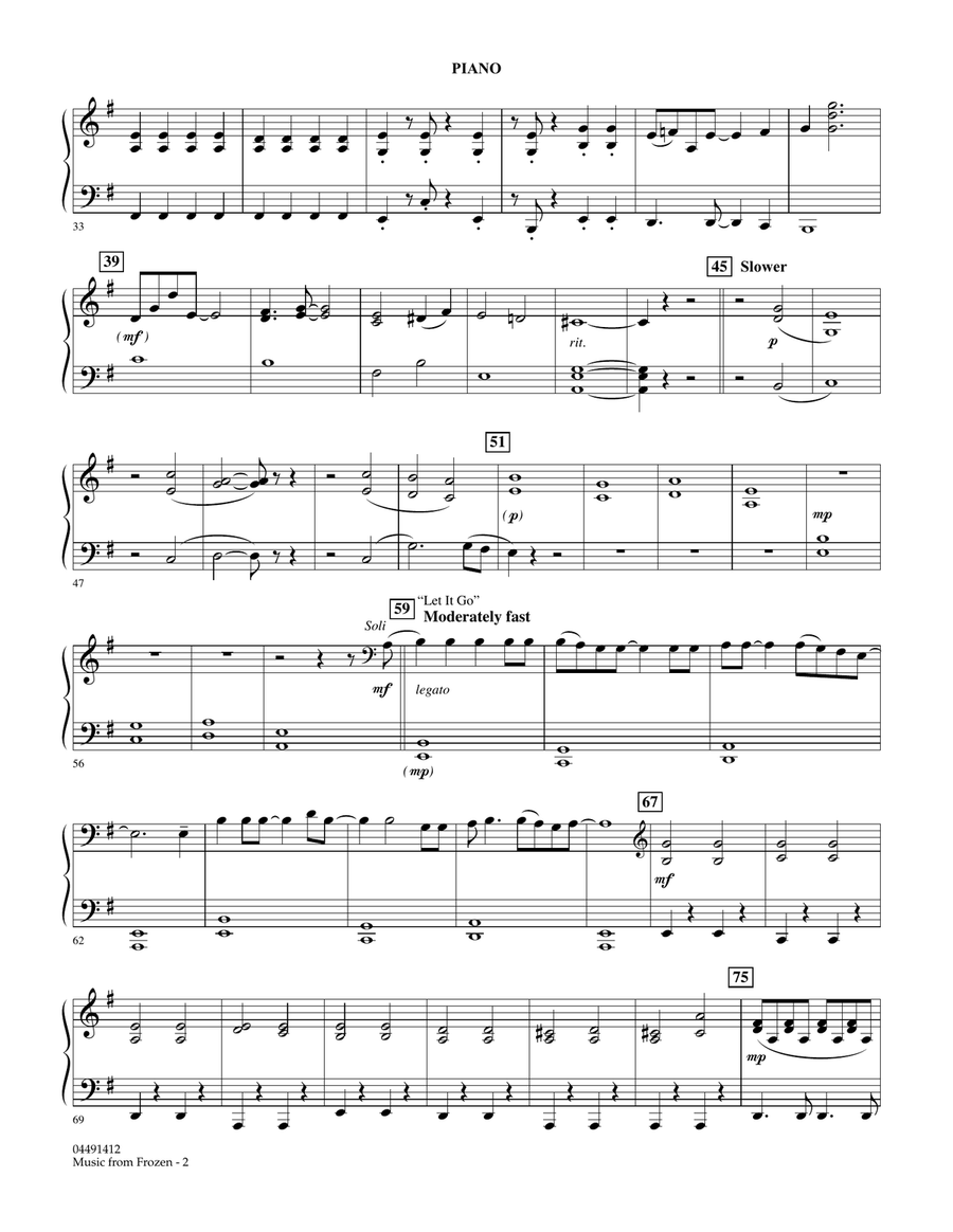 Music from Frozen - Piano Orchestra scores gallery preview page 2