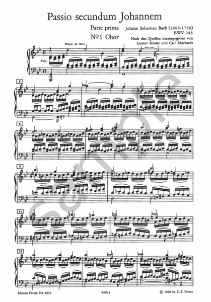 St John Passion BWV 245 (Vocal Score)