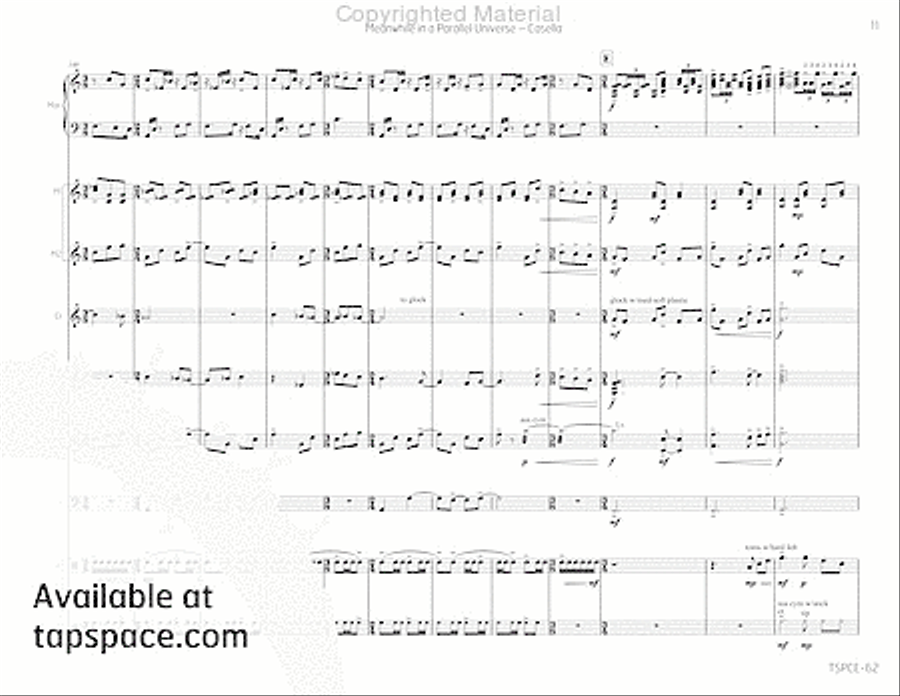 Meanwhile in a Parallel Universe Redux Percussion Ensemble scores gallery preview page 16