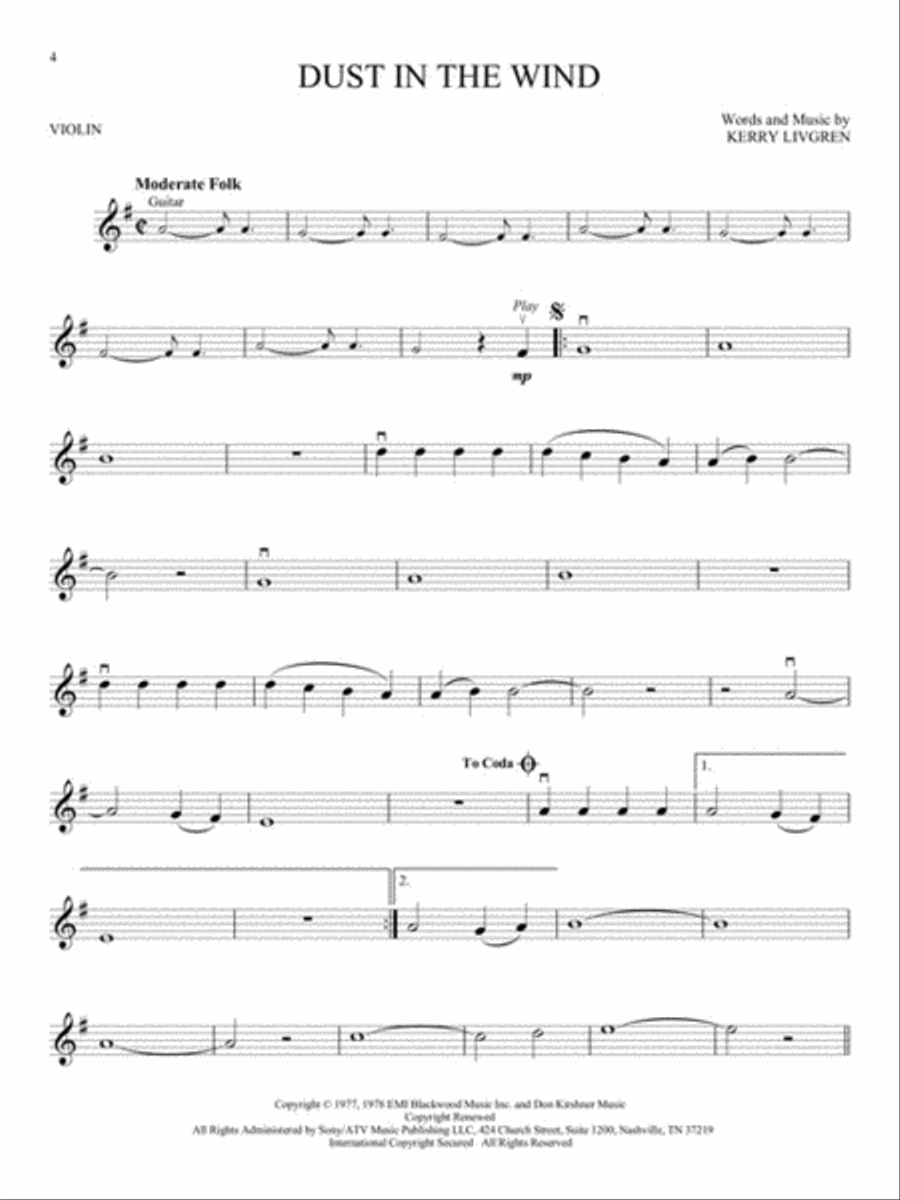 Classic Pop Songs Violin Solo scores gallery preview page 3