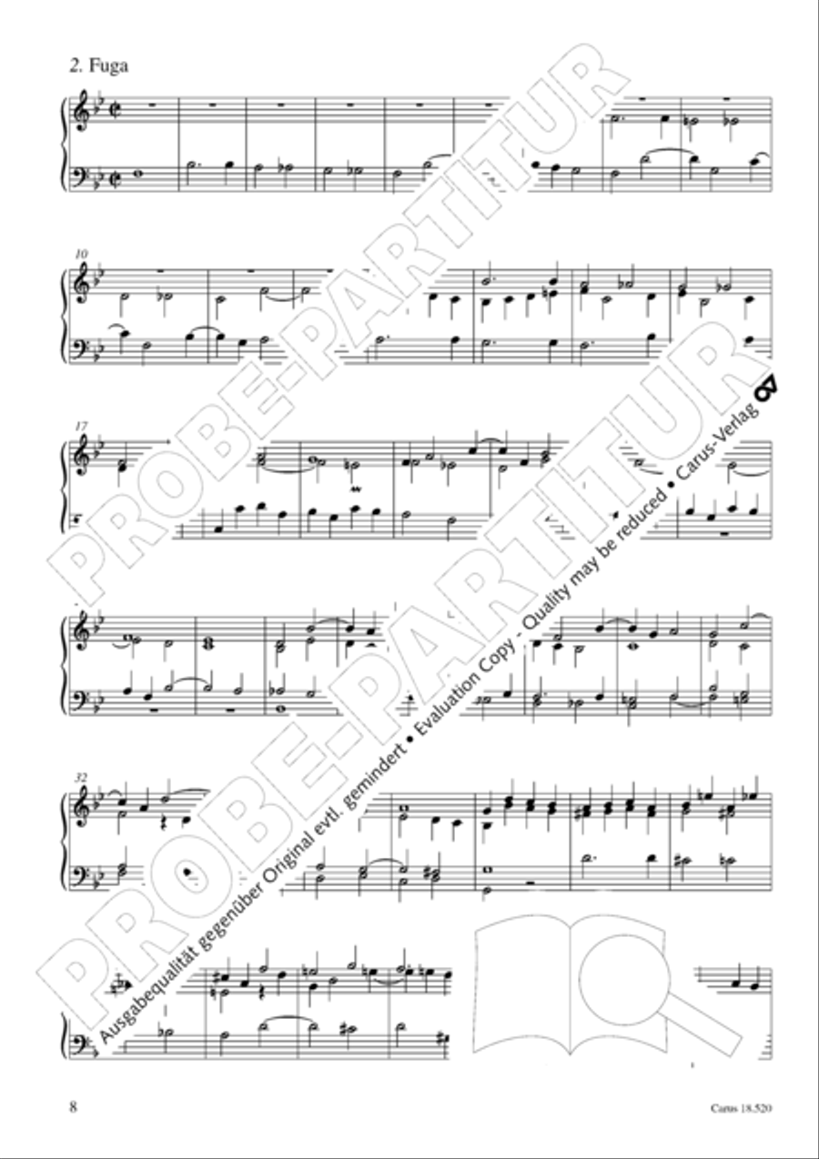 Partita in B flat Major Harpsichord scores gallery preview page 9