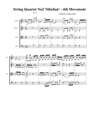 String Quartet No 2 "Sibelian" Opus 25 - 4th Movement (4 of 4) - Score Only