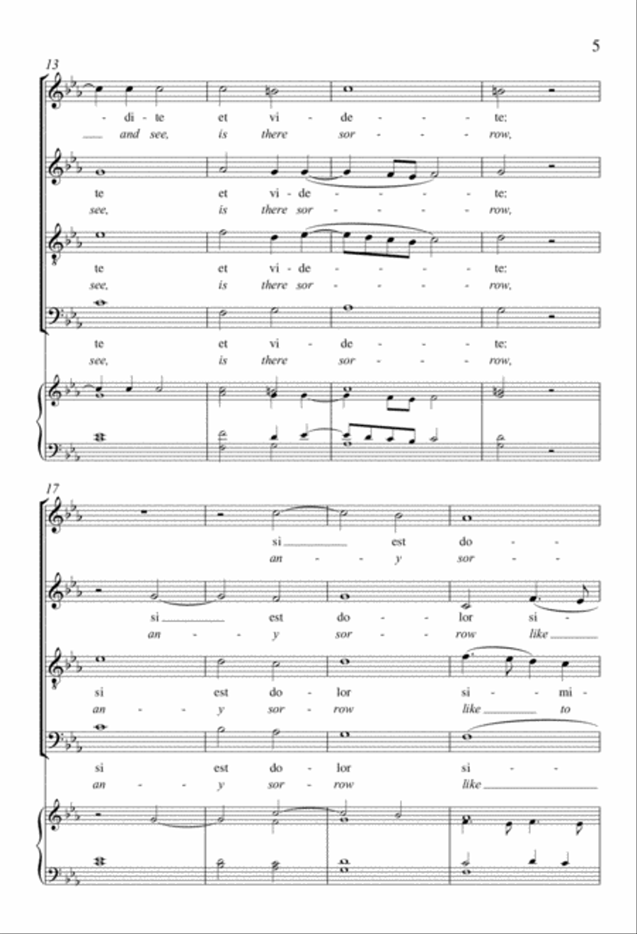 O vos omnes (O ye people) 4-Part scores gallery preview page 5