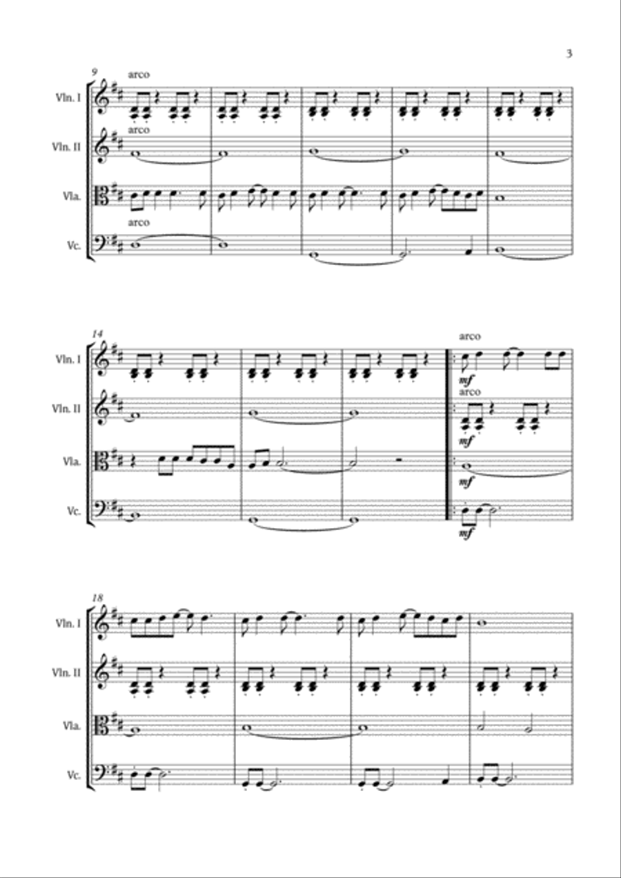 Love Story String Quartet scores gallery preview page 5