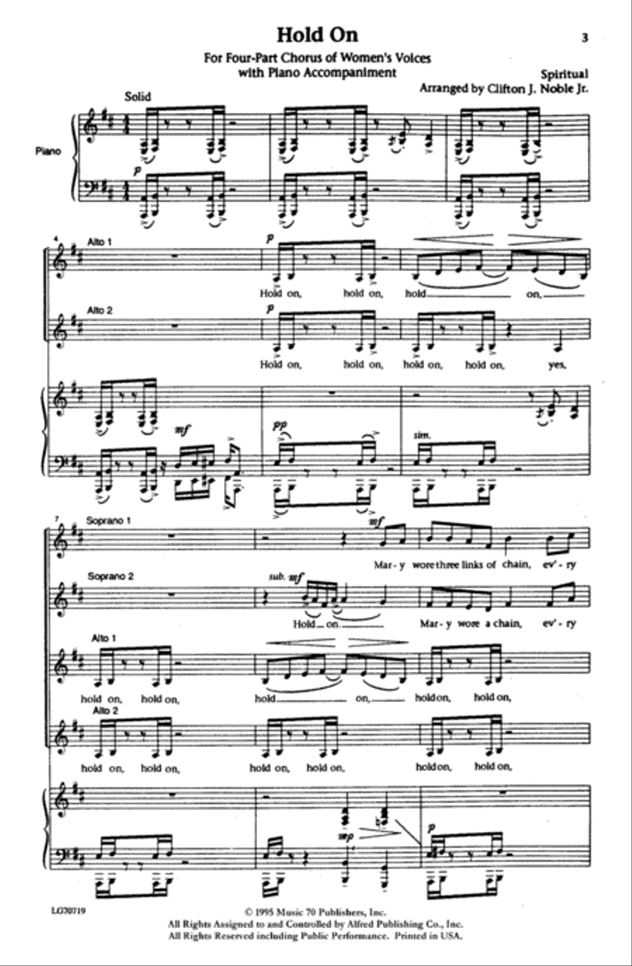 Hold On Women's Choir scores gallery preview page 12