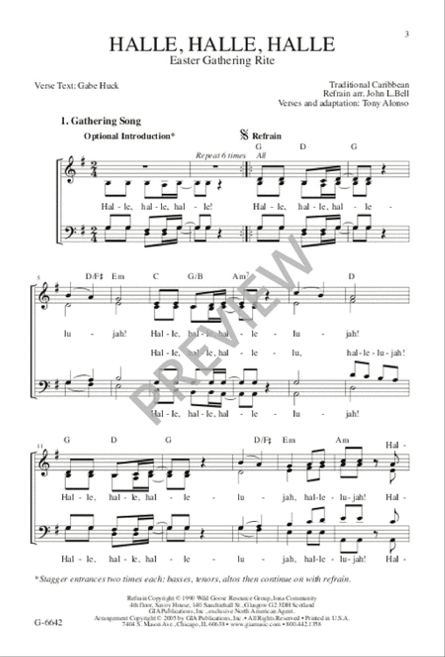 Halle, Halle, Halle Halle, Halle, Halle 4-Part scores gallery preview page 3