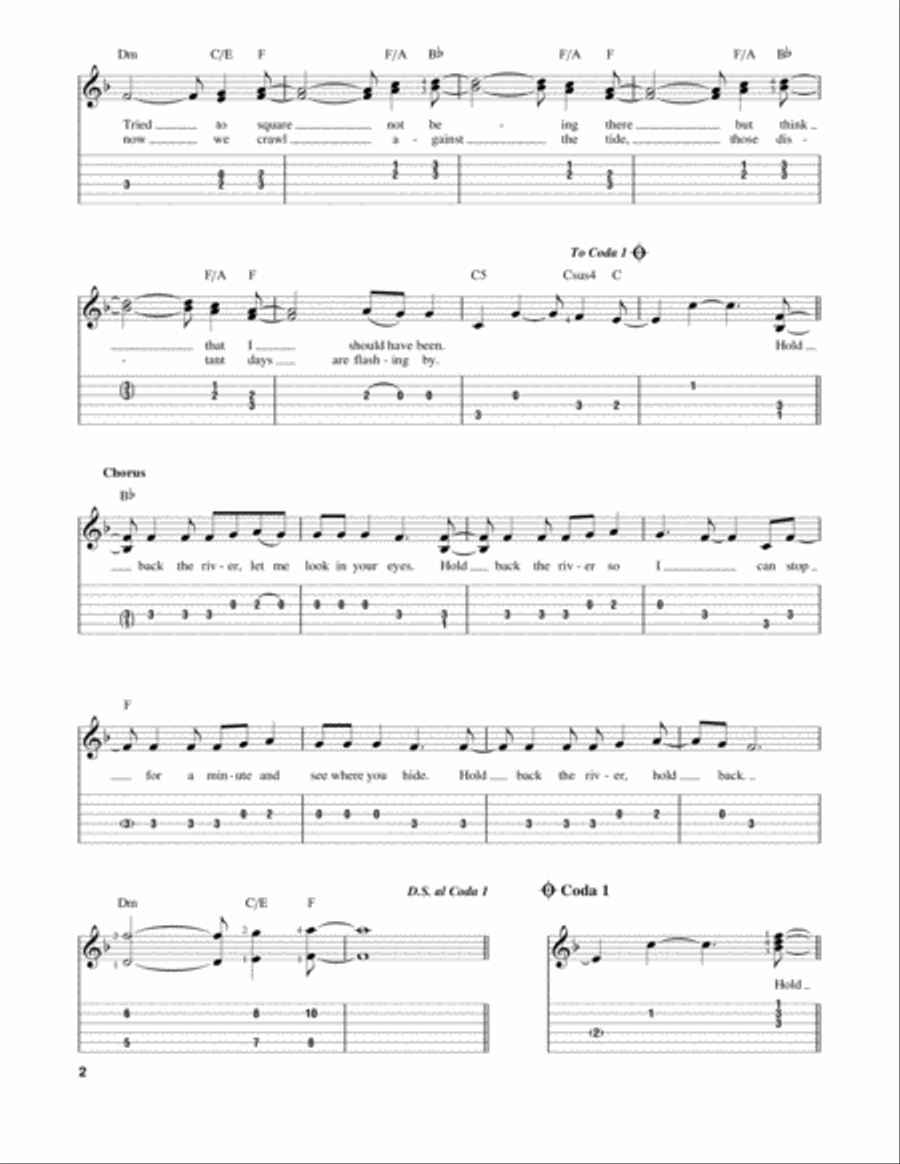 Hold Back The River Acoustic Guitar scores gallery preview page 2