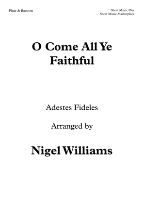 Book cover for O Come All Ye Faithful, Duet for Flute and Bassoon