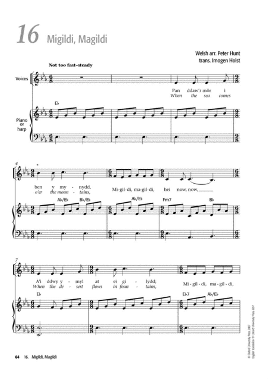 Folk Voiceworks Unison Choir scores gallery preview page 14
