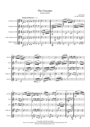 Book cover for Scott Joplin: "The Cascades" - clarinet quintet