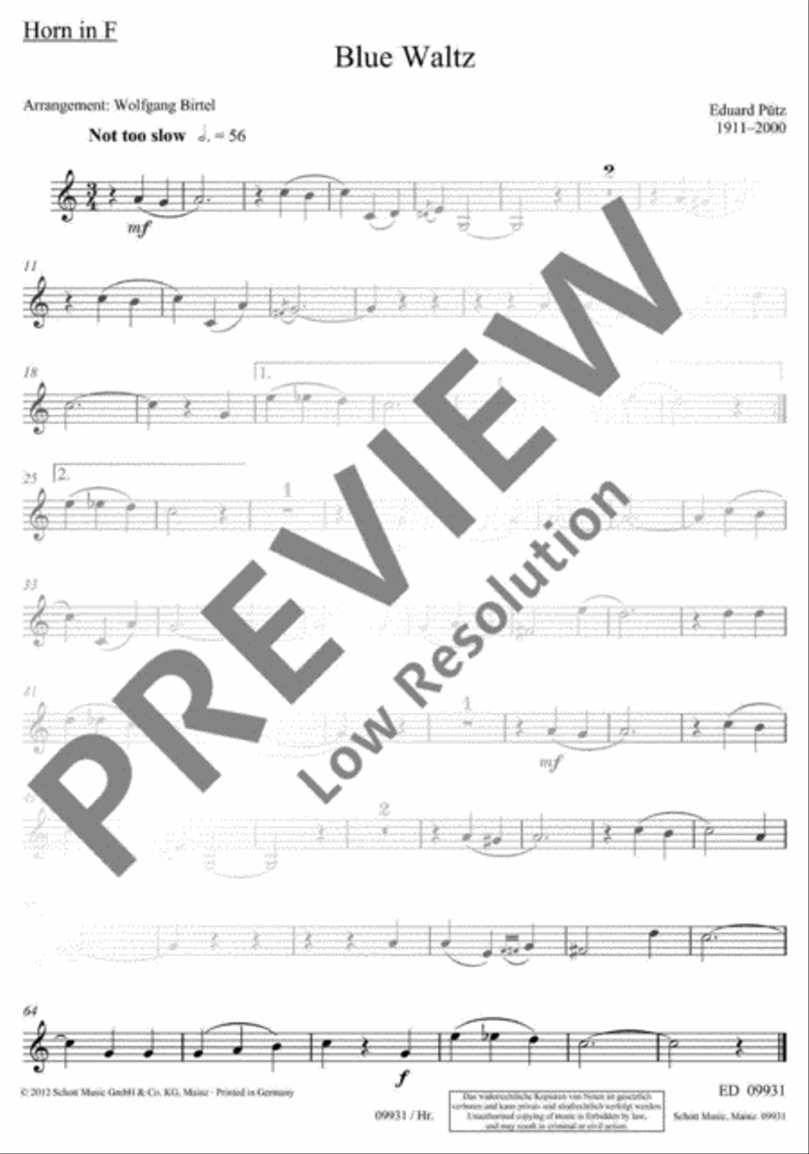 Blue Waltz Blue Waltz Piano Accompaniment scores gallery preview page 8