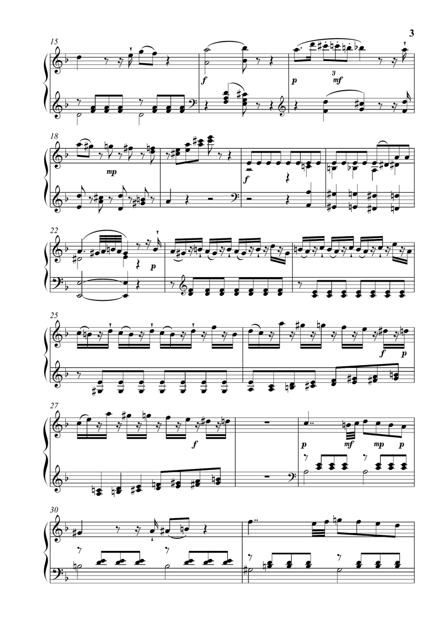 Mozart: Fantasia in D minor, K. 397 - As played By Víkingur Ólafsson Piano Method scores gallery preview page 4