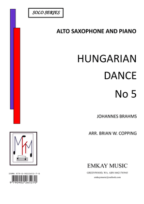 Book cover for HUNGARIAN DANCE NO5 – ALTO SAXOPHONE & PIANO