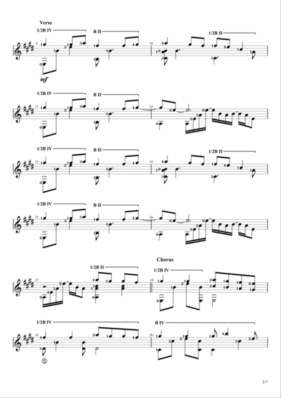 Here I Am To Worship (light Of The World) Electric Guitar scores gallery preview page 2