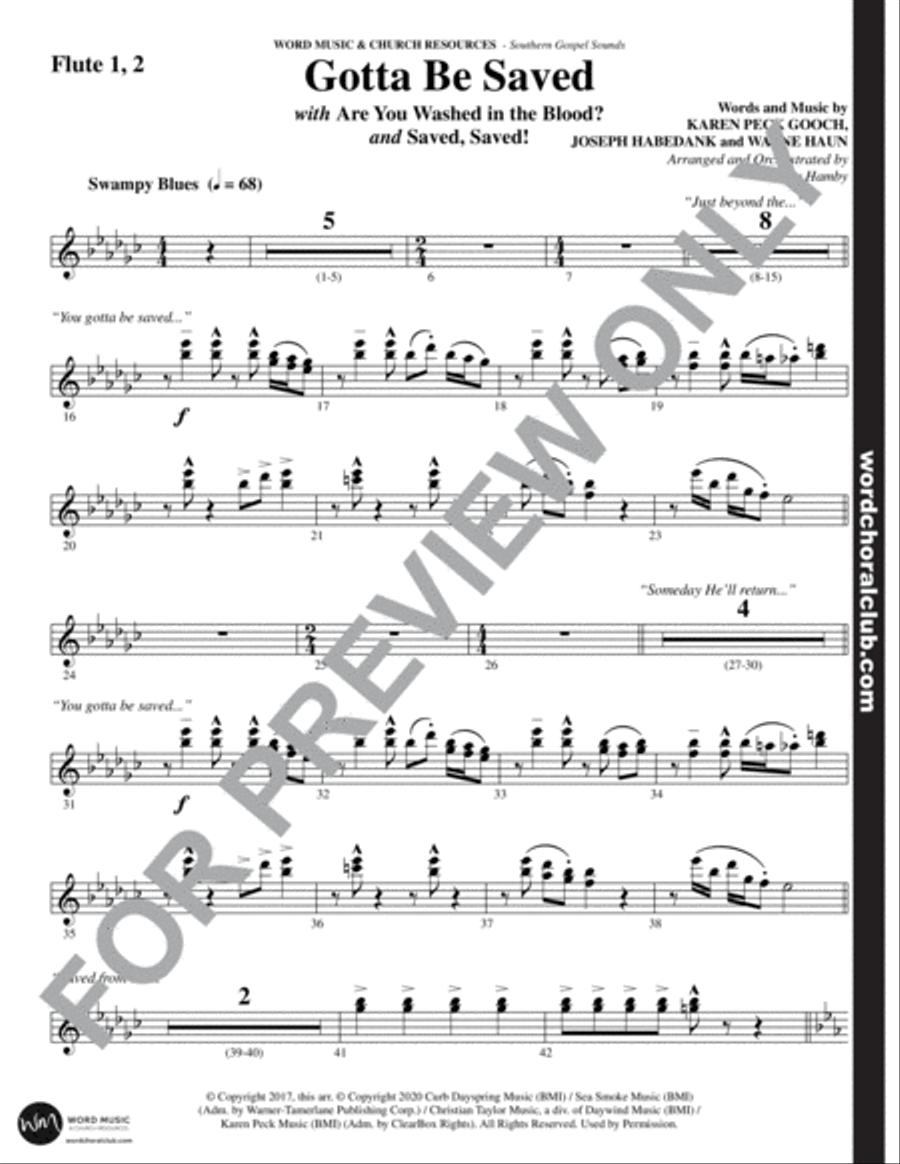 Southern Gospel Sounds - Orchestration Set of Parts scores gallery preview page 21